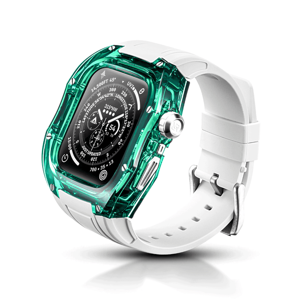 Apple Watch Case - Green Transparent White - 5023N