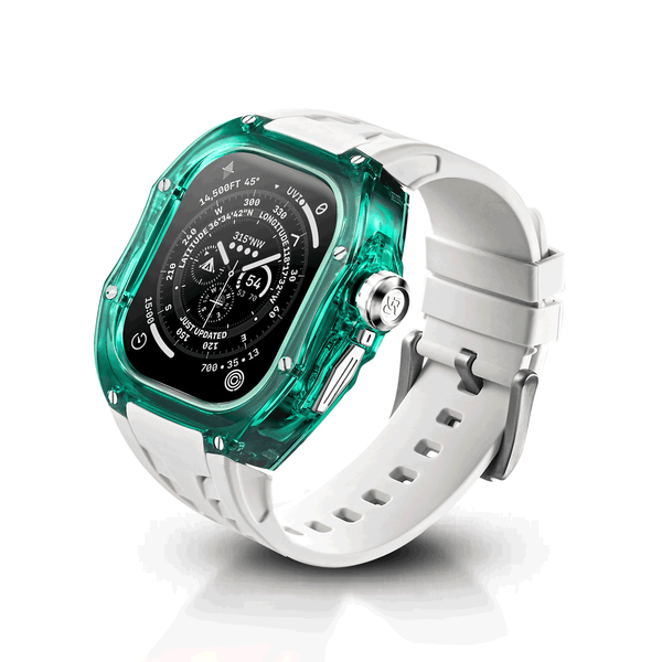 Apple Watch Case - Green Transparent White - 5023P