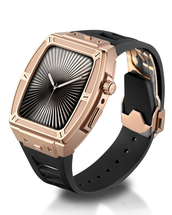 Apple Watch Case - Rose Steel Black Rubber - 5018