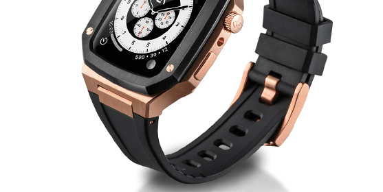 Apple Watch Case - B-Rose Gold Steel Black Rubber - 5016IG – RYUEUYA