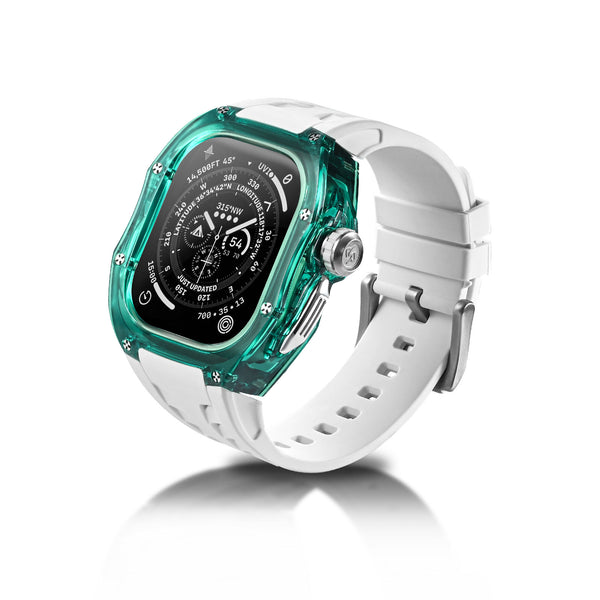 Apple Watch Case - Green Transparent White - 5023