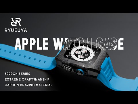Apple Watch Case - Black Carbon - Blue Rubber 5020QN - RYUEUYA